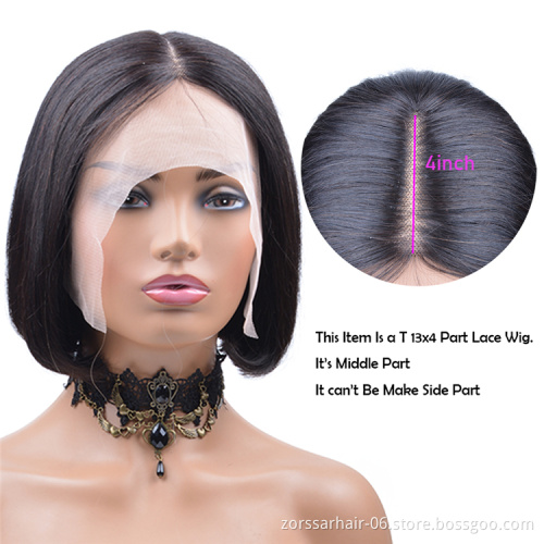 Cheap Price Short Bob Human Hair Brazilian Hair Wig,4x4 Closure Short Bob Wigs for Black Wig,8inch-14inch Wholesale Mink Women